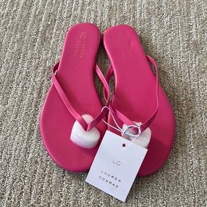 NWT LC Lauren Conrad Pink Flip Flops